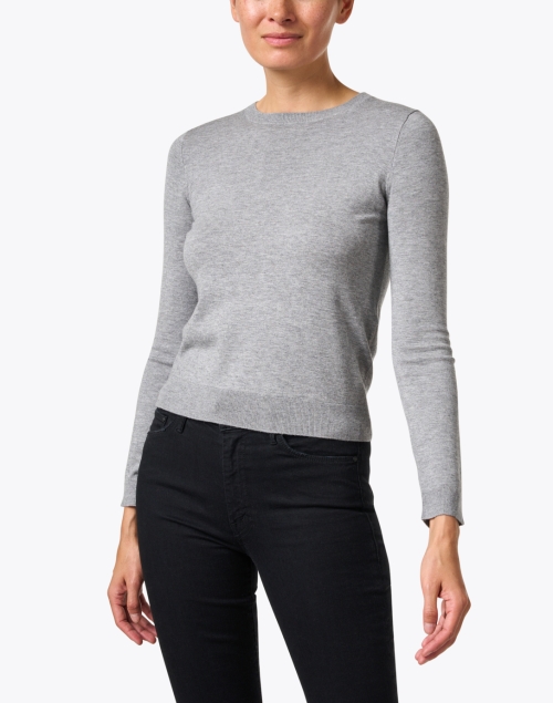 Front image - Weekend Max Mara - Sicilia Grey Silk Wool Sweater
