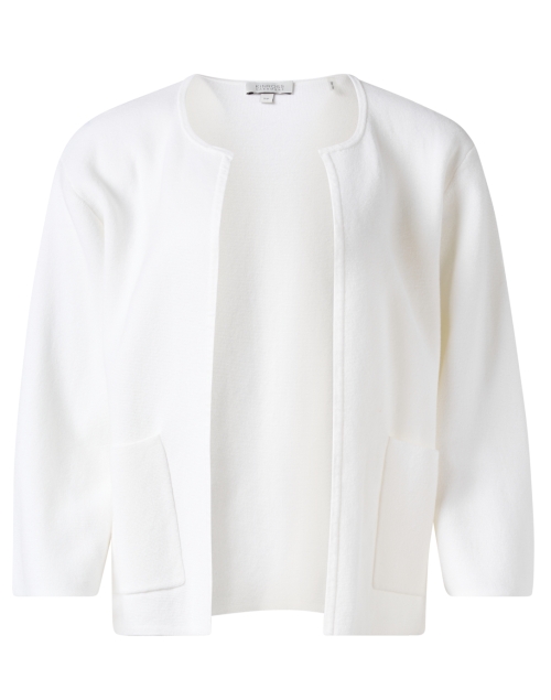 Product image - Kinross - White Cotton Cashmere Cardigan 