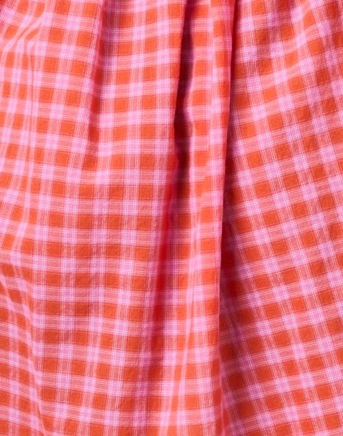 Fabric image - Xirena - Winnie Orange and Pink Check Shirt Dress