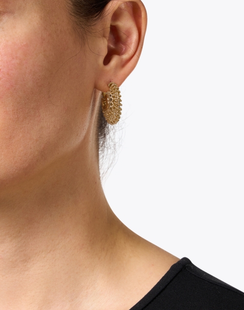 Look image - Gas Bijoux - Gold Nautilus Hoop Earrings