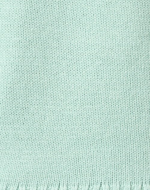 Fabric image - Sail to Sable - Seafoam Green Cotton Intarsia Sweater