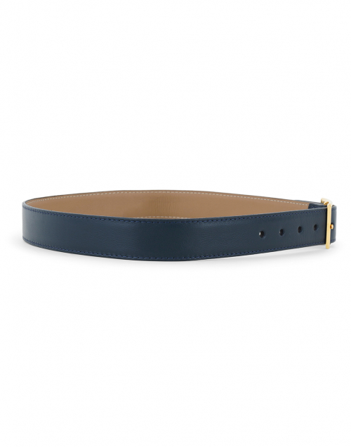 W. Kleinberg - Blue and Beige Smooth Reversible Leather Belt