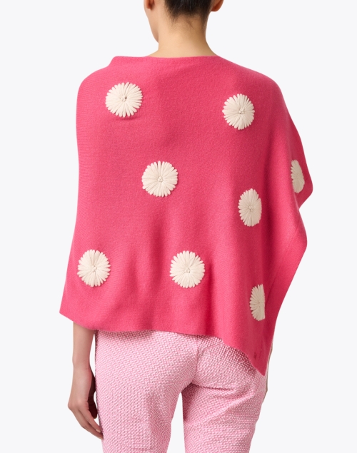 Back image - Frances Valentine - Pink and White Embroidered Poncho