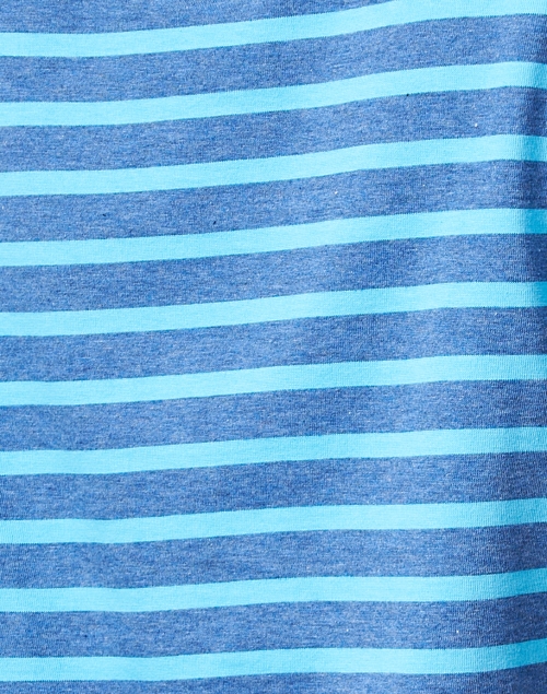 Fabric image - Saint James - Minquidame Blue Striped Cotton Top
