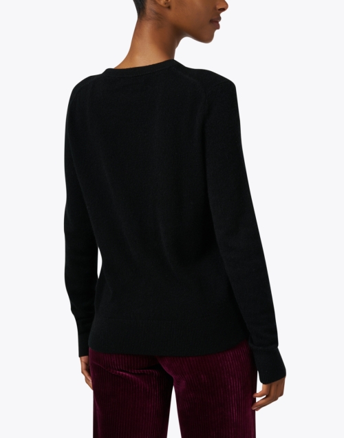 Back image - White + Warren - Black Cashmere Sweater