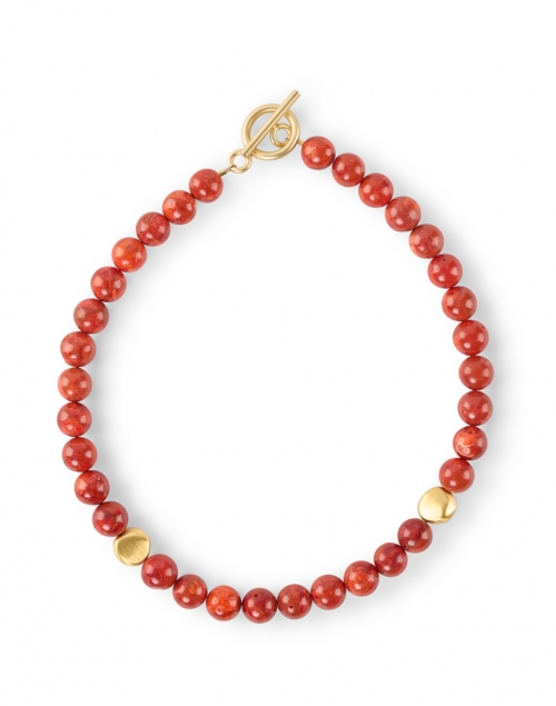 Product image - Deborah Grivas - Coral and Gold Nugget Beaded Necklace