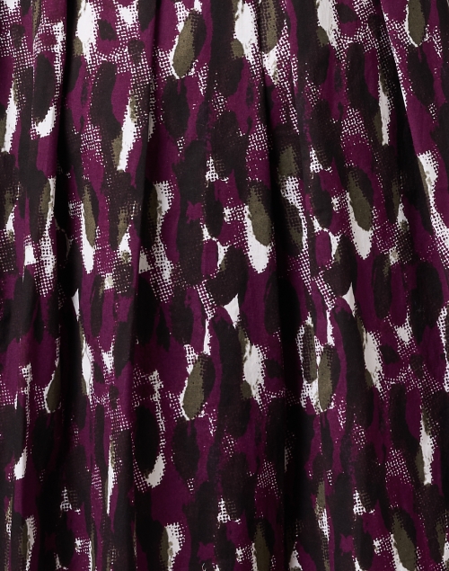 Fabric image - Samantha Sung - Audrey Purple and White Print Stretch Cotton Dress