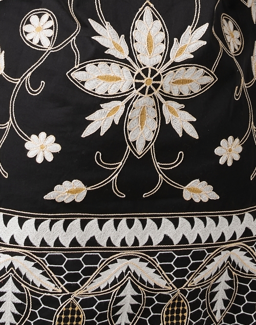 Fabric image - Figue - Lynne Black Floral Embroidered Dress