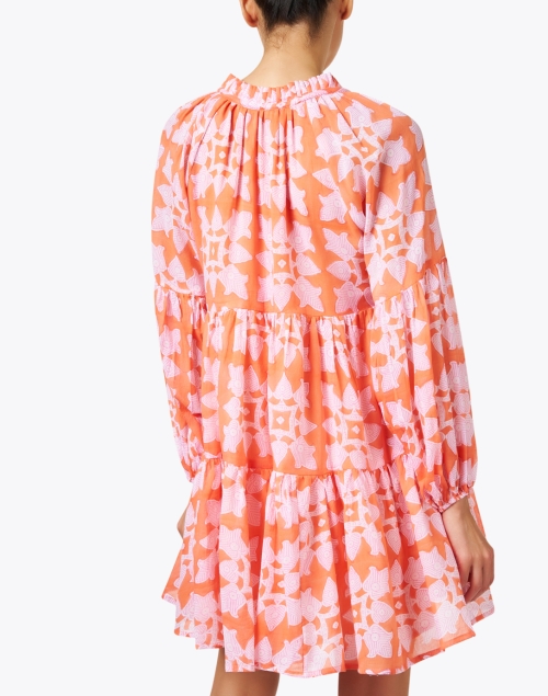 Back image - Oliphant - Orange Print Cotton Dress