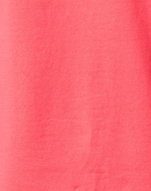 Fabric image - E.L.I. - Coral Pink Pima Cotton Ruched Sleeve Tee