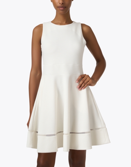 Front image - Emporio Armani - White Fit and Flare Dress