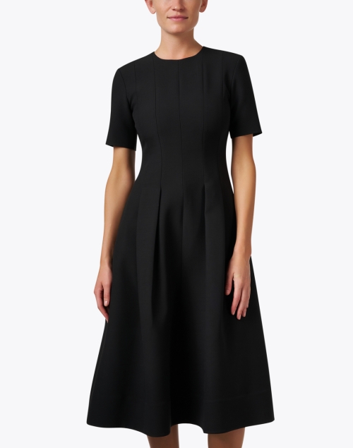 Front image - Lafayette 148 New York - Black Wool Silk Dress