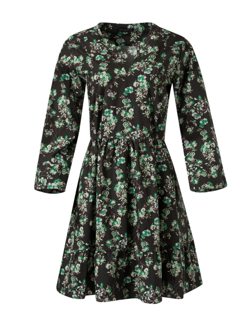 Product image - Tara Jarmon - Reba Black and Green Floral Cotton Dress