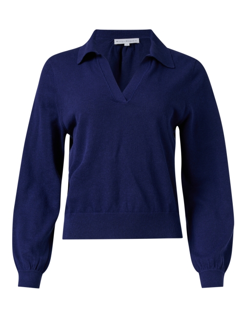 Product image - White + Warren - Navy Polo Sweater