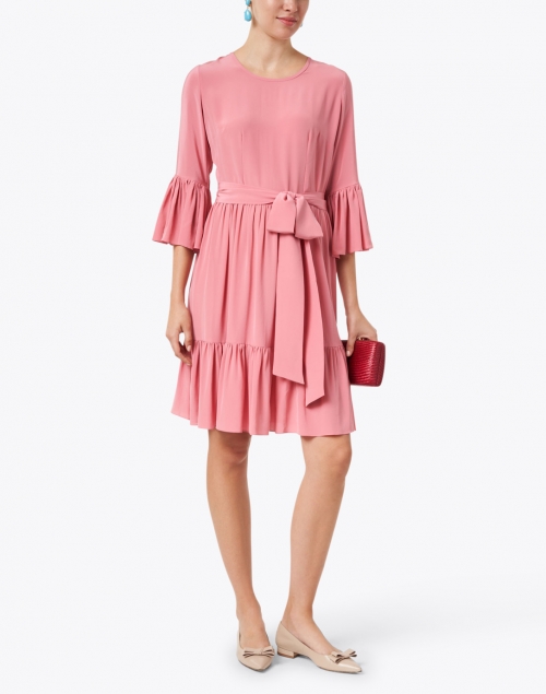 Pia Bubblegum Pink Silk Georgette Dress