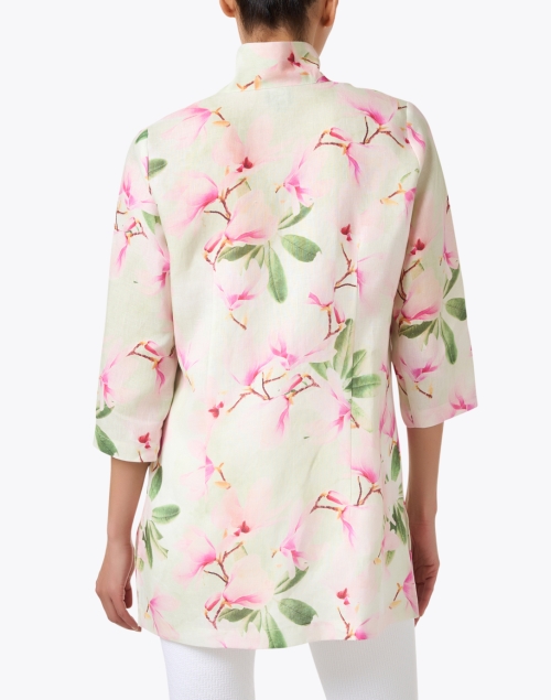 Back image - Connie Roberson - Rita Floral Print Linen Jacket