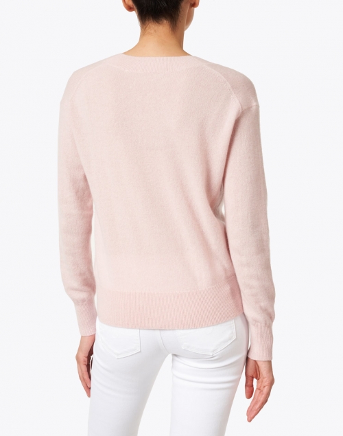 Back image - White + Warren - Blush Heather Essential Cashmere Sweater