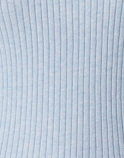 Blue - Faded Chambray Ribbed Cotton Top