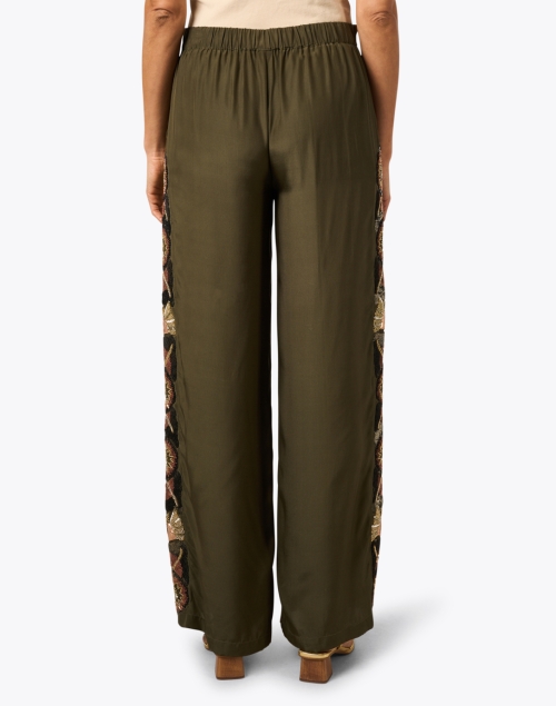 Back image - Figue - Theodora Green Silk Pant