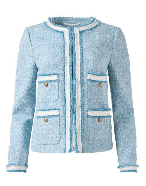 Product image - L.K. Bennett - Charlee Blue Knit Jacket 