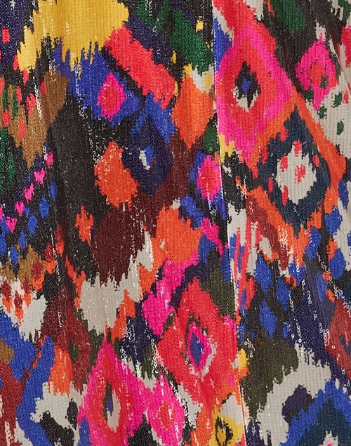 Fabric image - Vilagallo - Kara Multi Ikat Sequin Print Dress