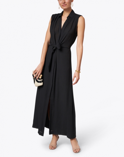 Look image - Brochu Walker - Madsen Black Crinkle Gauze Dress