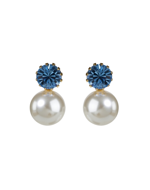 Product image - Jennifer Behr - Ines Blue and Pearl Drop Earrings