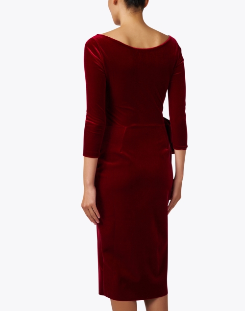 Back image - Chiara Boni La Petite Robe - Maly Red Velvet Dress