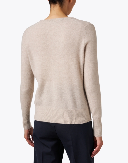 Back image - White + Warren - Beige Cashmere Sweater