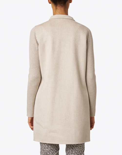 Back image - Kinross - Agate Beige Wool Cashmere Coat