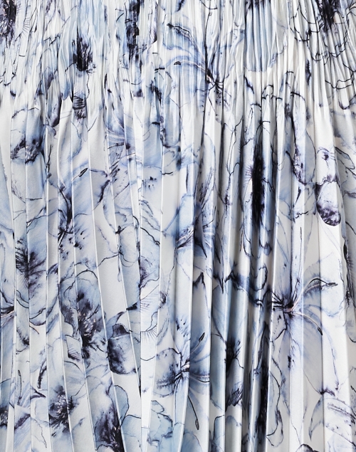 Fabric image - Vince - White and Blue Floral Pleated Dress