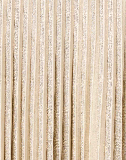 Fabric image - D.Exterior - Ivory Metallic Pleated Skirt