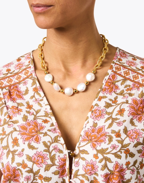 Look image - Sylvia Toledano - Pearl and Gold Chain Necklace
