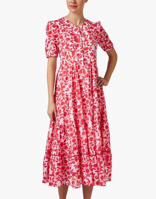 Front image - Ro's Garden - Daphne Red Print Dress