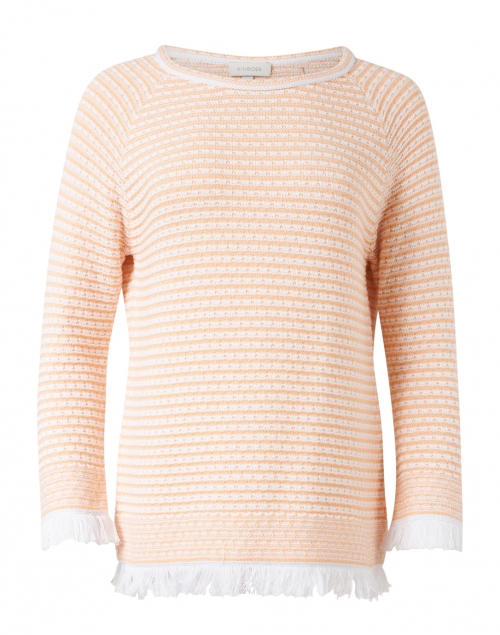 Product image - Kinross - Orange Cotton Textured Fringe Pullover