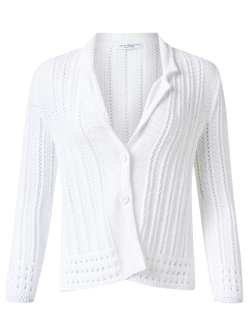 Product image - Amina Rubinacci - Ocarine White Knit Cotton Jacket