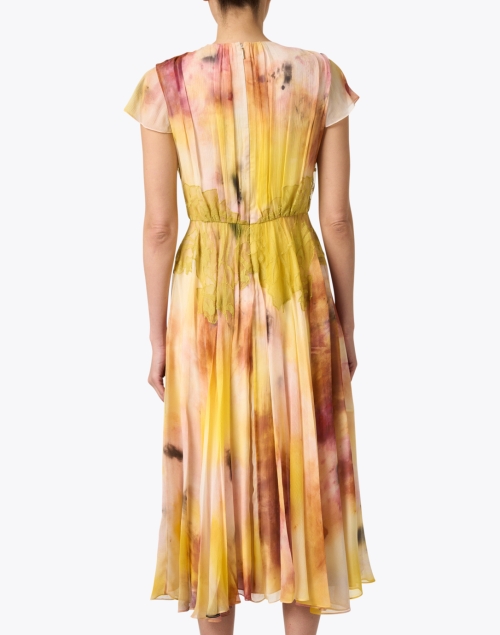 Back image - Jason Wu Collection - Floral Chiffon Dress with Lace Detail