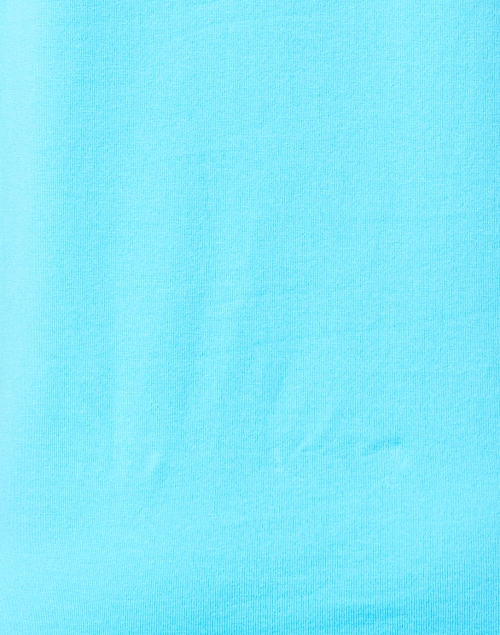 Fabric image - E.L.I. - Aqua Blue Pima Cotton Ruched Sleeve Tee