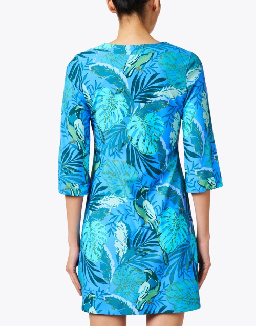 Back image - Jude Connally - Megan Turquoise Print Dress