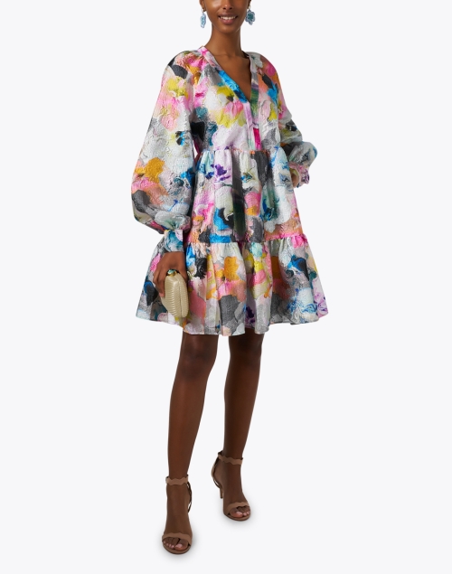 Jasmine Multi Print Crinkled Dress 