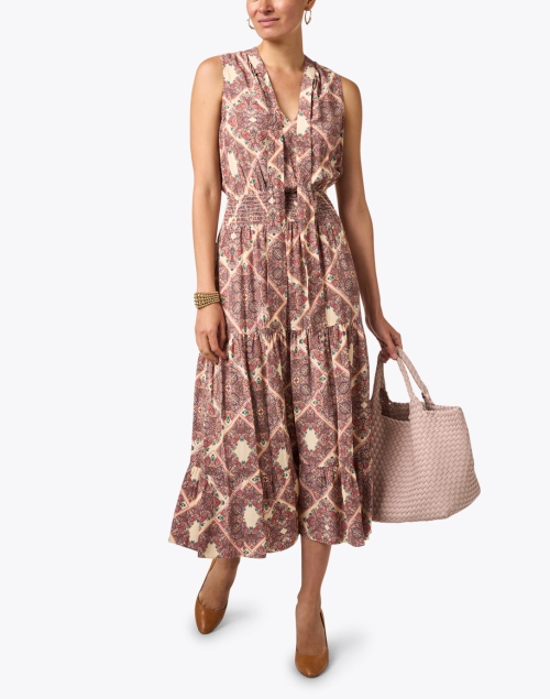 Jillian Brown Multi Print Maxi Dress