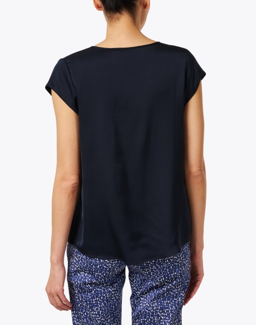 Back image - Repeat Cashmere - Navy Silk Blouse