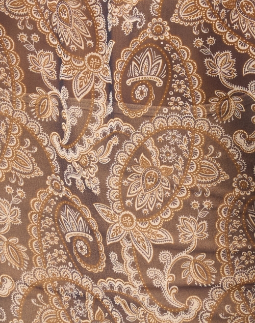 Fabric image - Veronica Beard - Keste Paisley Sheer Mock Neck Top