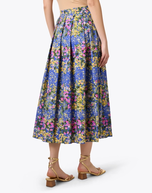 Back image - Max Mara Studio - Moresca Multi Floral Cotton Skirt