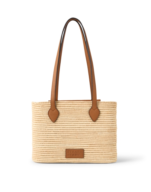 Back image - Strathberry - The Strathberry Leather and Raffia Basket Bag