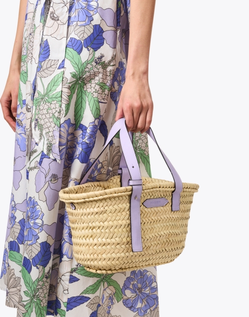 Essaouria Lavender Woven Palm Bag 