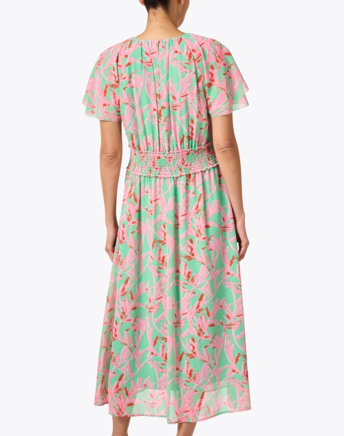 Back image - Marc Cain - Pink and Green Print Dress