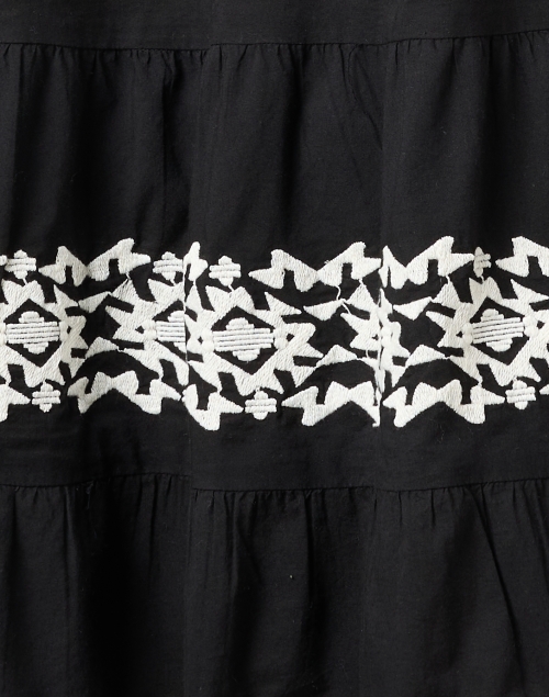 Fabric image - Roller Rabbit - Pamela Black Embroidered Cotton Dress