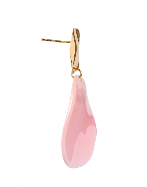 Back image - Nest - Pink Conch and Gold Drop Earrings