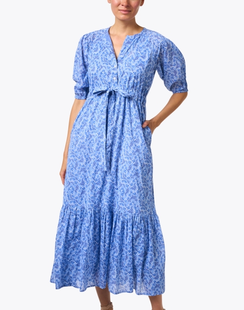 Front image - Banjanan - Betty Blue Print Cotton Dress